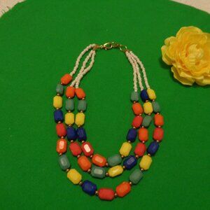 HOT CITRUS GIRL BOHEMIAN DREAMER MANY STRANDS NECKLACE
